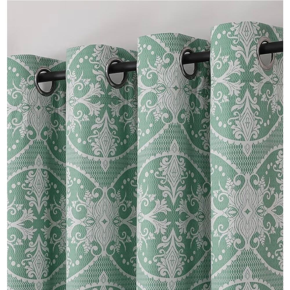 Airwill Blackout Curtains, Set of 2 Window Curtain Panels (52 x 62 Inch, Green)